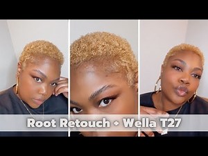 Root Touch Up Blonde TWA + Wella T27 Toner | Aiyanna Bree