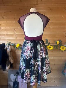 Black Floral Print Scuba Knit Ballet Wrap Skirt - Etsy