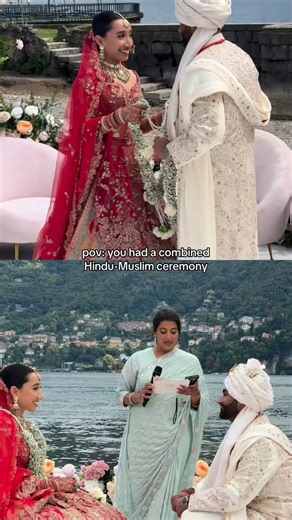 Nisha Saboo | Our combined Hindu-Muslim wedding ceremony in Lake Como ♥️ | Instagram