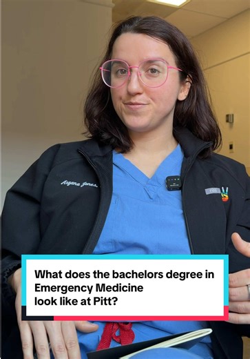 The bachelors degree emergency medicine at the University Of Pittsburgh is really a two-year program during the junior and senior years of college. It is built onto your prerequisites for the program as well as your prerequisites for PA school or medical school or wherever you want to go after college. ##emergencymedicine##paramedic##emt##premed##college @@wearfigs