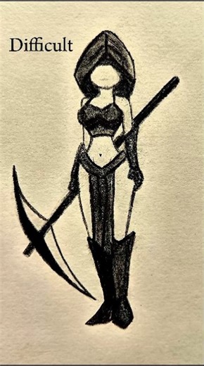 How to Draw Grim Reaper 😈 | Easy vs Simple vs difficult Drawing #drawing #tutorial #art #anime