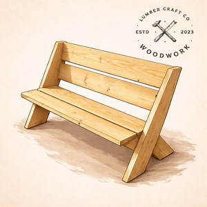 Outdoor Bench Blueprint – DIY Plan – Printable PDF for Workshop & Garage Projects - Etsy