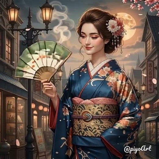 Taisho Roman Moonlight: Elegance Under the Full Moon