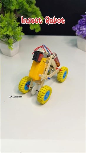 Insect Robot with Dcmotor🐞 #youtubeshorts #project #dcmotor #motor #youtubeshorts #tech #robot #diy