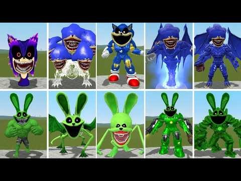 EVOLUTION OF ALL NEW SPRUNKI SONIC EXE VS MECHATITAN RABBIT POPPY PLAYTIME CHAPTER 4 In Gmod!