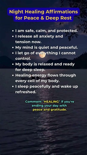 Night Healing Affirmations 🌙 Fall Asleep Fast, Release Anxiety & Find Peace