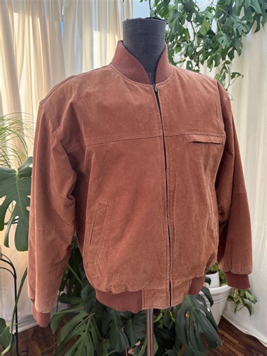 Vintage Leather Bomber Jacket - Etsy