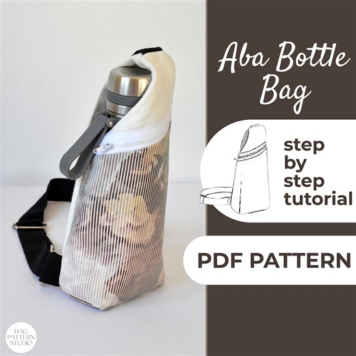 Water Bottle Holder Bag Sewing Pattern | Phone Holder Sling Bag | Pattern   Detailed Illustration Instruction | A0, A4 & Us-letter - Etsy