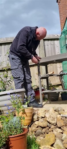 I was a lady of Leisure letting my big strong man do all the hard work! #manatwork #building #garden
