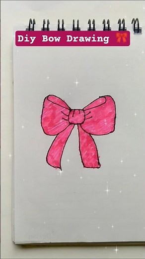 Cute Pink Bow Drawing ✨ | Easy Step-by-Step Sketch #shorts