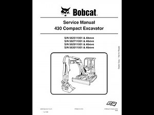 Bobcat 430 Compact Excavator Service manual