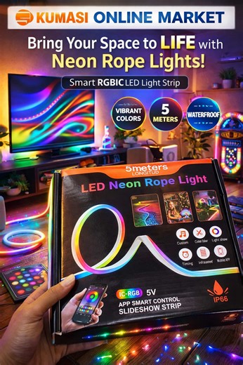 Brighten Your Space with 5 Meters of Neon LED Light