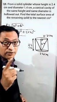 Cylinder with Conical Cavity | NCERT Class 10 Ex 12.1 Q8 | Surface Area Trick for SSC & Board