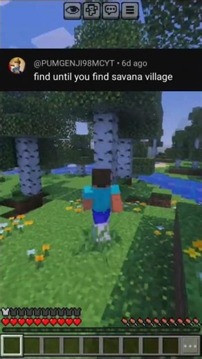 Running until i find Savanna Village 🫡#minecraft #gaming #shorts