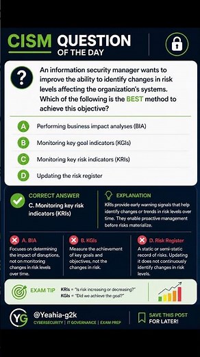 CISM Question 🔐 | KPI vs KGI vs KRI — Most Get This WRONG!