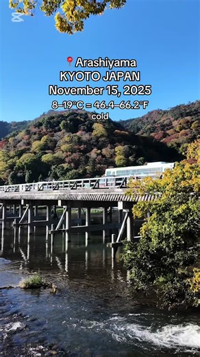 Ever wonder how Arashiyama’s foliage is now? Watch this video to learn more. Like and share. #weatherupdate #america #japan #november #fyp