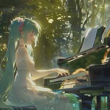木漏れ日の旋律ショートver feat.初音ミク ミクがそっと歌うピアノBGM 作業用・睡眠用・読書用 #piano #初音ミク #ボカロ #vocaloid #ピアノbgm