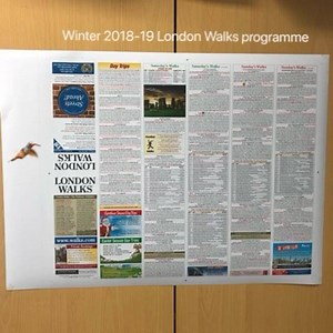 Final proof. Goes to press tomorrow. We’ll have them to hand in a week. This is a gv of the “inside” - the weekday walks. CUs in the pipeline. Want one, get in touch. www.walks.com london@walks.com Takes nearly two months to put this programme together, design it, etc. | London Walks