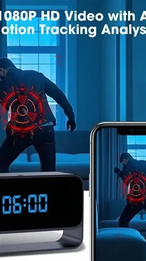 A surveillance camera made with an alarm clock, you can't even imagine it#clock#spycamera#monitor#video