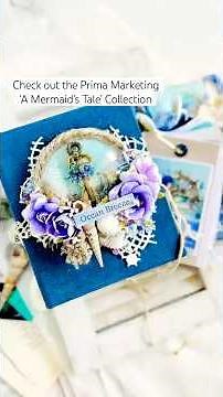DIY Summer Keepsake Box 🌊| Mermaid Shaker Box with Fabric & Seashells #diy #papercraft #papercraft