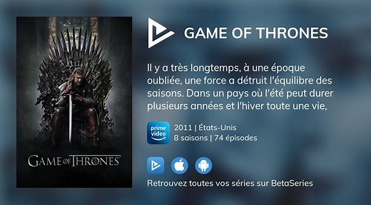 Regarder Game of Thrones streaming