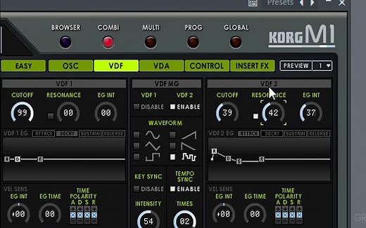 【合成器软件教程】Groove3 KORG Legacy M1 Explained