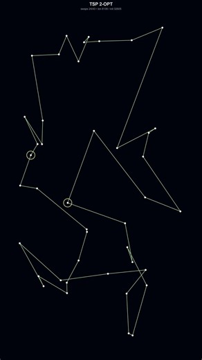TSP 2-Opt #086 — Watch an Algorithm Untangle the Shortest Loop