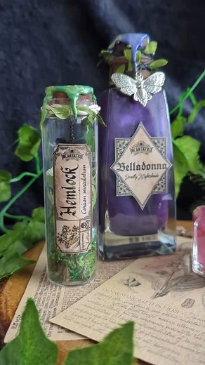 Homemade/Brewed Potions on Instagram: "Now available in the apothecary! We were spoiled for choice when it came to poisonous flora and fauna, but we think we started strong with these three. 🌿☠️ What's your favourite flower? 🌸👀 #DarkBotany #ApothecaryAesthetic #PoisonGarden #FloralAlchemy"