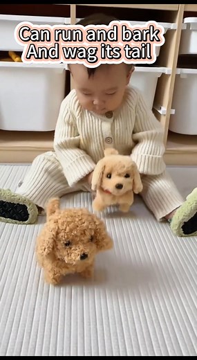 🐶Plush Puppy Interactive Electronic Dog - Walks, barks, wags its tail, stretches. Companion animal suitable for children and toddlers. | Tearuo