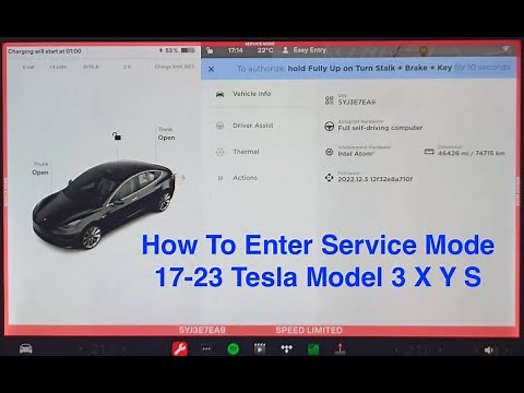 How To Enter Hidden Service Mode Menu 17-23 Tesla Model 3 Y S X