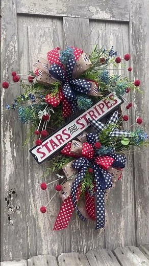 How to Design a Patriotic Stars and Stripes Wreath | Red White Blue Wreath Tutorial