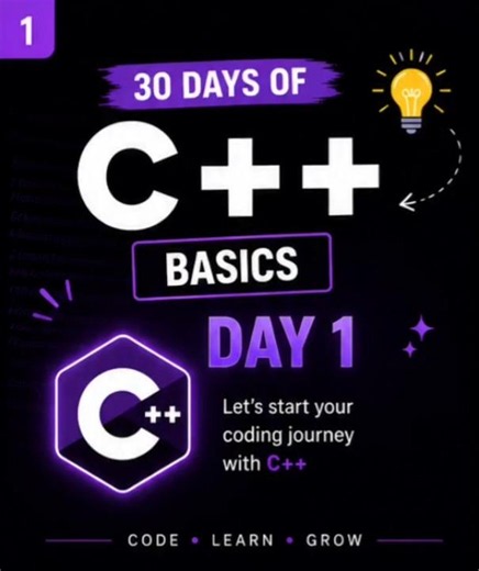 🚀 Day 1/30 – Print "Hello World" in C++! Start your coding journey with me. 💻✨