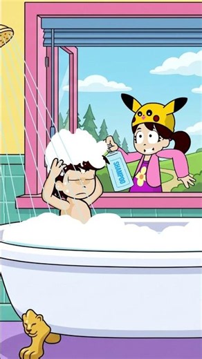 DO NOT disturb my son when he is taking a shower 😂 #casimochotv #animation