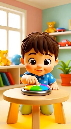 🟡🙈Don’t Touch the Button | Yellow Color Fun Surprise | MiniBounce Kids #cute #cutebaby #kidsshorts