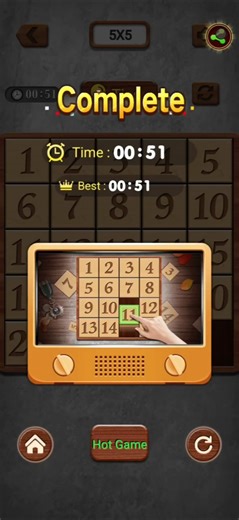 "The 15 Puzzle" (5x5 version) solved in 51 seconds