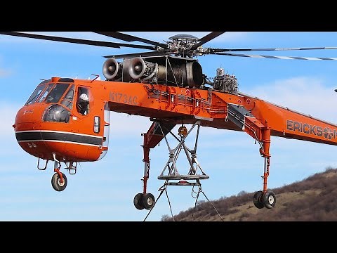 Sikorsky Erickson S-64 Air Crane Lifting Heavy Lift Poweline Monster Helicopter 9000 HP Skycrane