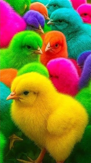 Funny Chickens, colorful chickens, rainbow chickens, cute rabbit, funny duck, koi fish, Funny Ani...