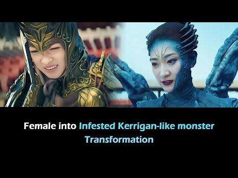 Female into Monster(Infested Kerrigan-like) Transformation & Possession