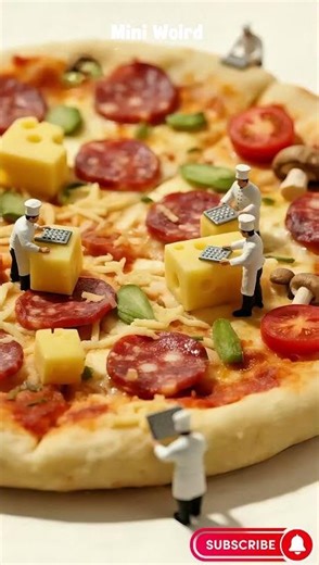 #Wow Tiny Workers Build a Giant Pizza 🍕 | Miniature Factory Animation
