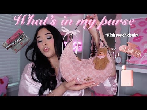 WHAT’S IN MY PURSE 👜🎀| Emily shoulder bag + my coach purse collection