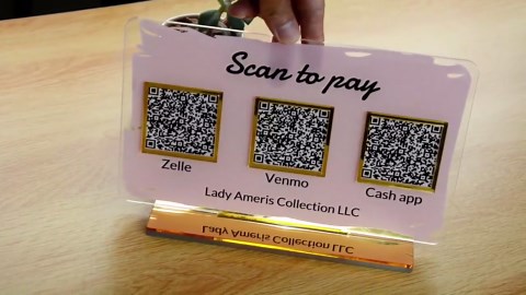 Acrylic Payment Sign: QR Code Scan for Small Business - Venmo, Cashapp, Paypal - Etsy