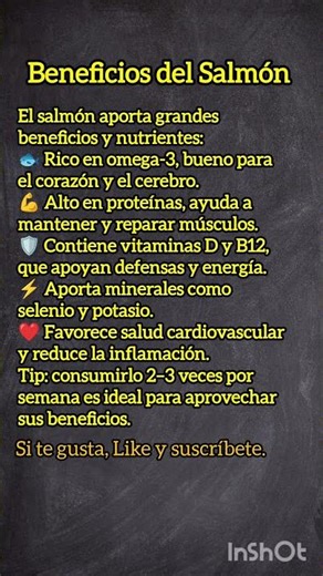 Beneficios del Salmón #vidasaludable #nutricion #alimentossanos #salmon #omega3