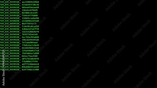 System Log Debug: Green Text Override Codes on Black Screen