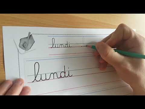 Ecriture cursive - Les jours de la semaine - Lundi