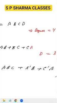 Degree of a Boolean expression #dsssb #tgtcs #tgtpgtexam
