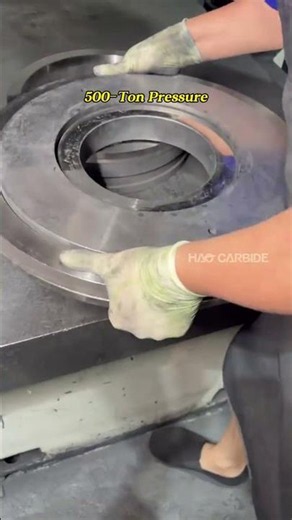 2kg of powder pressed into a 1mm thin ring. Is it possible? #shorts