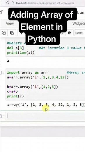 How to Add Elements in Python Array | Beginner Friendly #python #ai