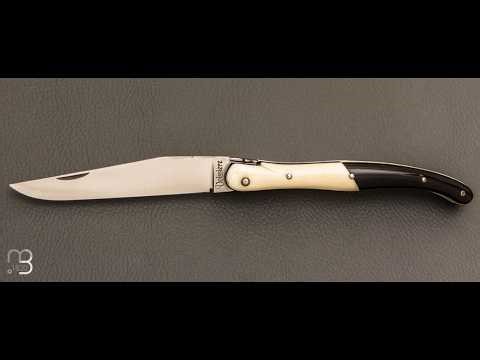 Couteau " Laguiole Franc-Maçon 12 cm " par Philippe Voissière - Mammouth / corne de buffle