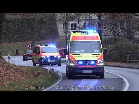 Pirna German Red Cross ambulance 83/3 + emergency doctor car responding [GER | 11.2021]