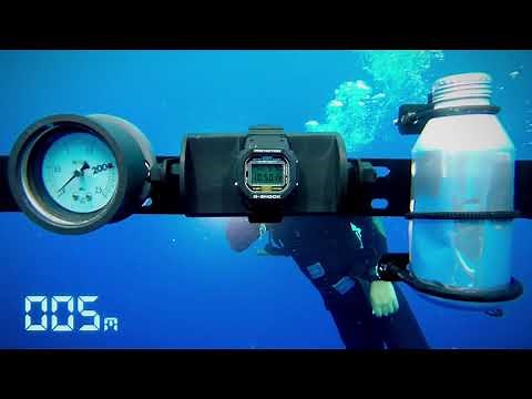 Casio G-Shock DW 5600 goes an underwater pressure test.